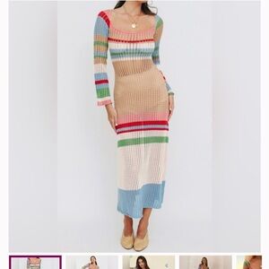 VRG GRL Crochet Dress Multi-Color